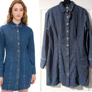 DL1961 | The Lisette Shirt Dress In Seagate Blue